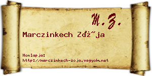 Marczinkech Zója névjegykártya